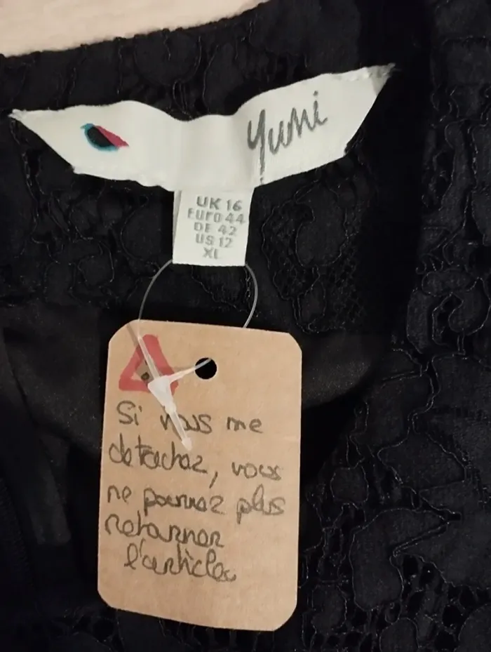 Robe Yumi noire effet "dentelle" taille 44 - photo numéro 13
