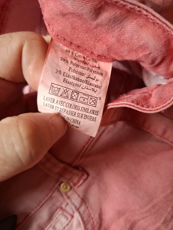 Jean délavé rose taille 34 - photo numéro 6