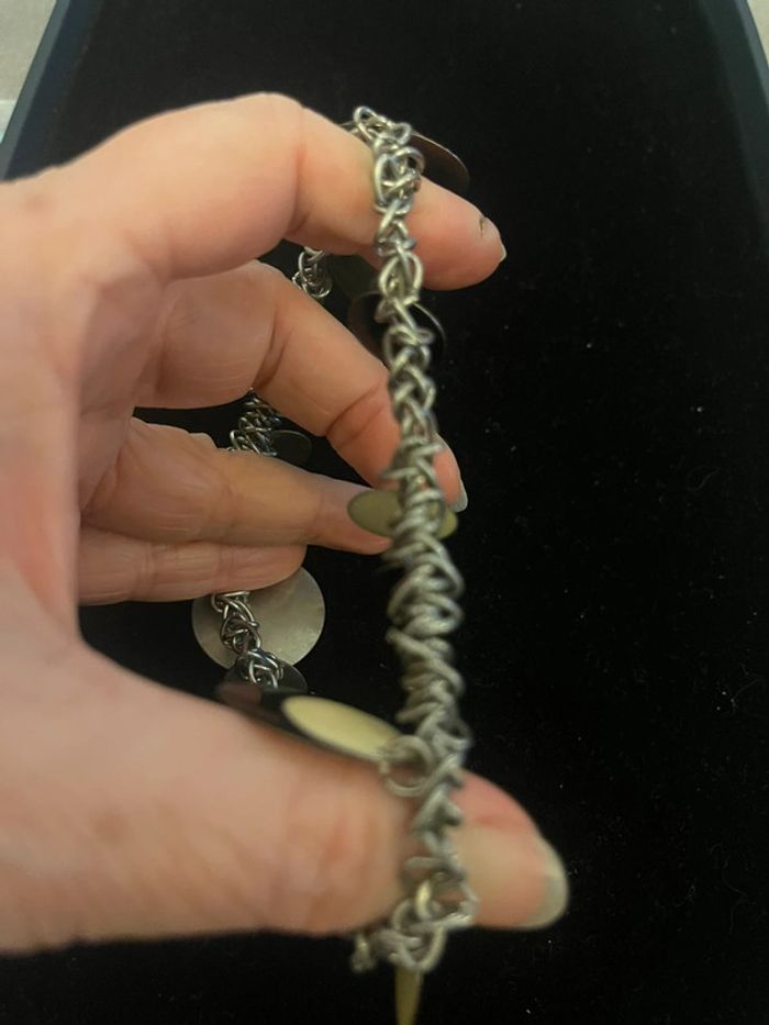 bracelet argenté et nacré - photo numéro 3