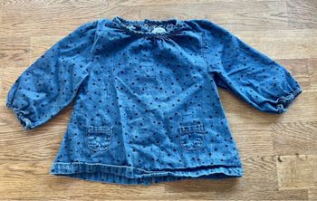 Blouse jean fille 12 mois