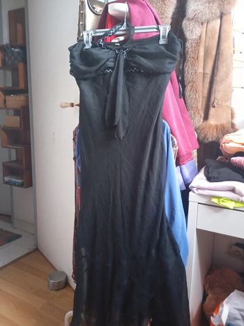 Robe longue dégriffé t en voilage