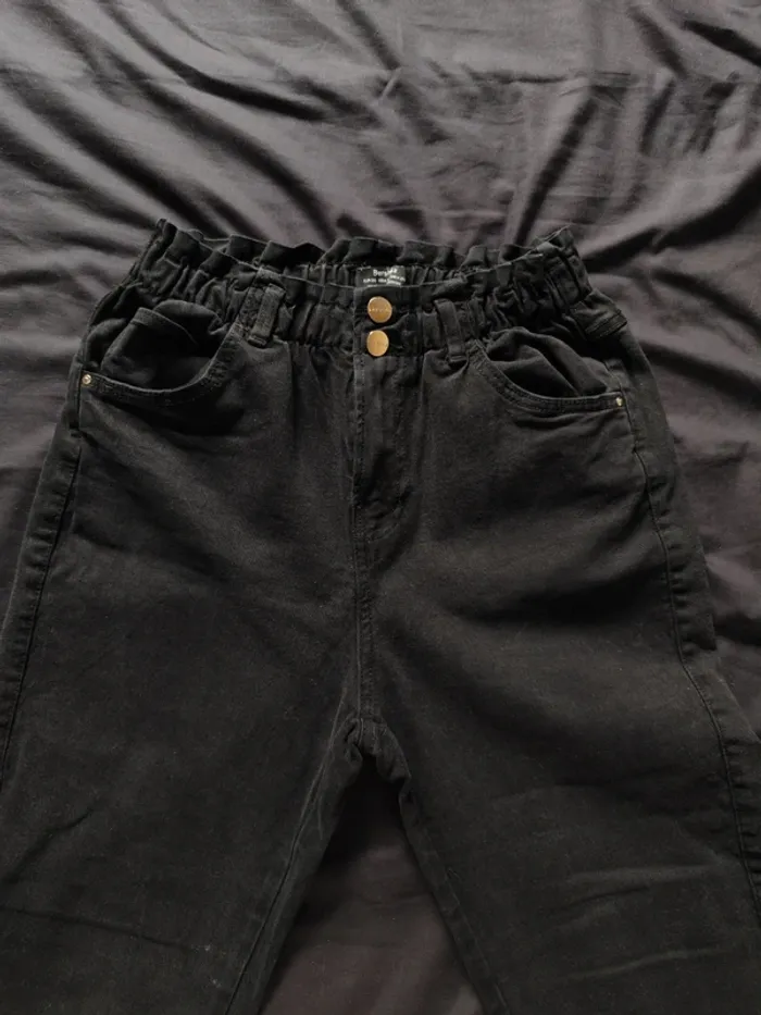 Jeans mom femme taille S Bershka noir - photo numéro 3