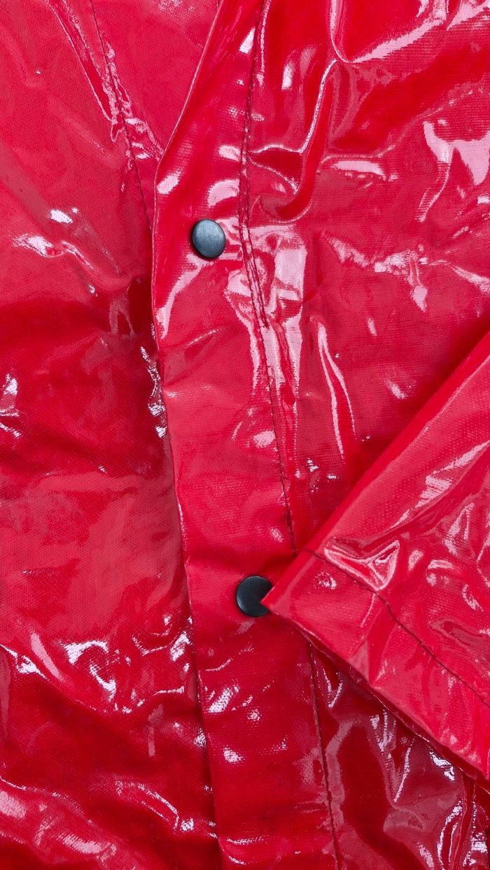 Ciré rétro rouge brillant fille 8 ans - photo numéro 2