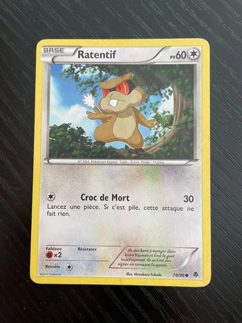 Carte Pokémon Ratentif 78/98