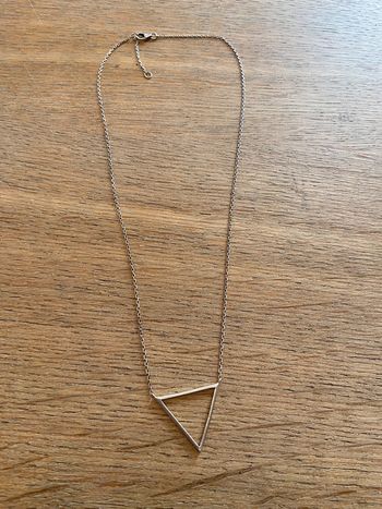 Ras de cou en argent pendentif triangle