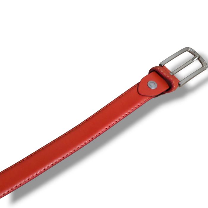 Ceinture cuir synthétique - Orange taille 115 - photo numéro 9