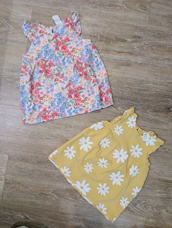 Lot 2 robes 6 mois bébé fille 