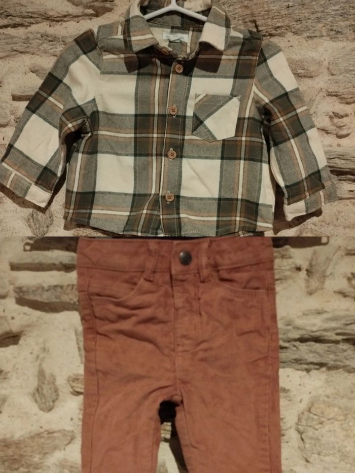 Ensemble chemise + pantalon, taille 6mois, collection 2025