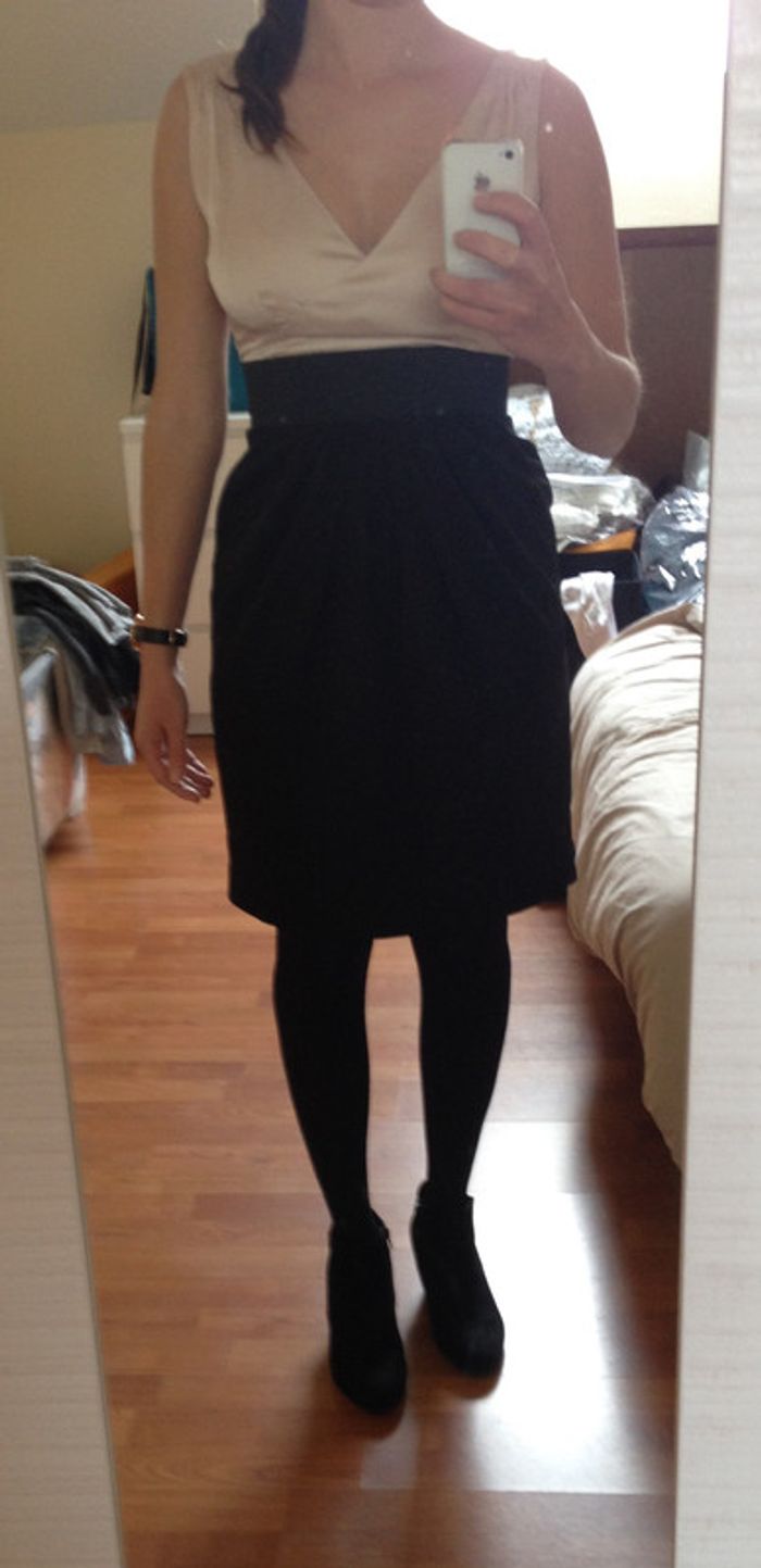robe noir et rose H&M taille 34 - photo numéro 4