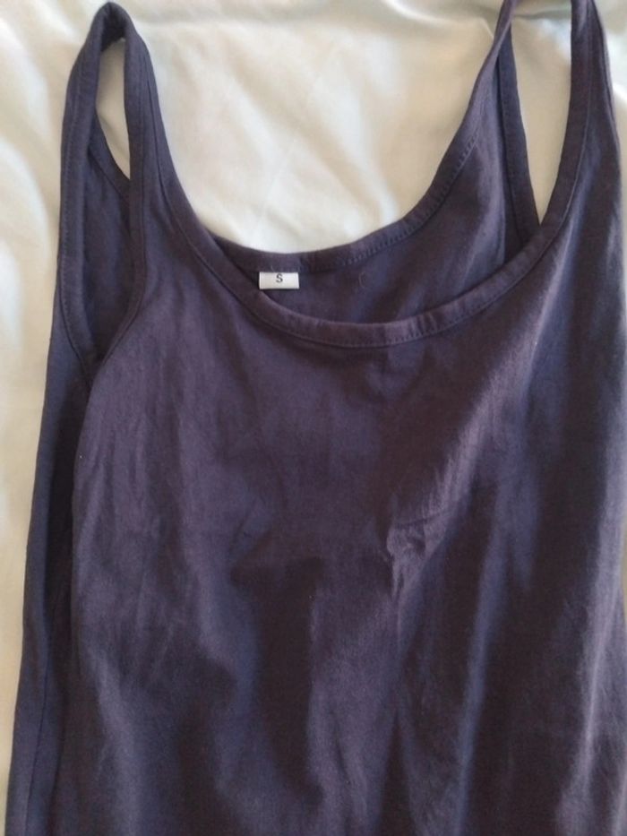 Robe longue été fendu femme 36 marine - photo numéro 3