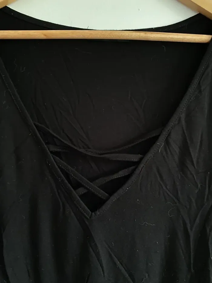 Haut noir manches longues grande taille curvy 4XL - photo numéro 2