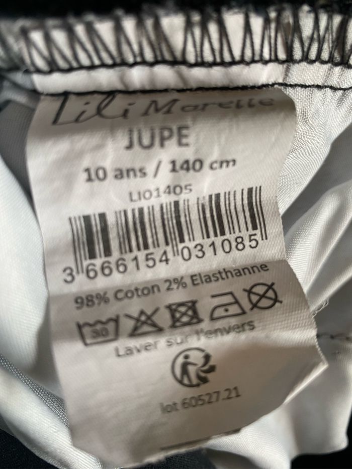 Jupe en coton stretch noir 10 ans Lili Marelle - photo numéro 7