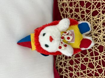 Doudou peluche hérisson clown chapeau nœud Tartine et Chocolat
