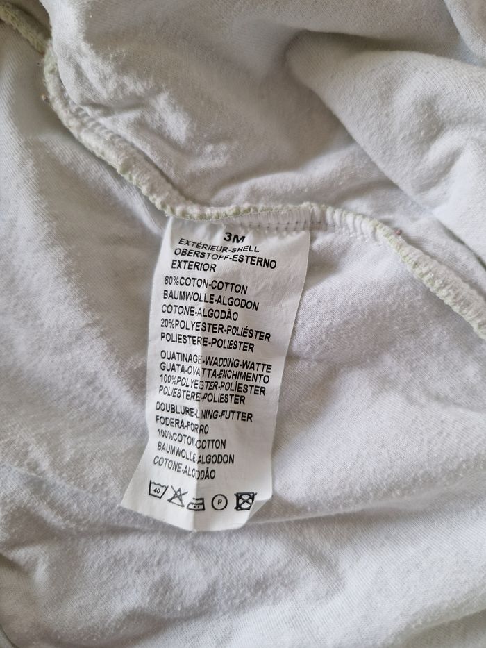 👶 Pyjama en velours côtelé vert pâle tout doux - 3 mois - photo numéro 5