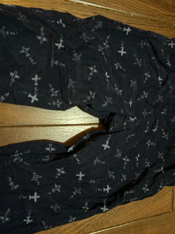 Salopette en velours et son pull assorti Avions de chez Absorba 3 ans - photo numéro 7