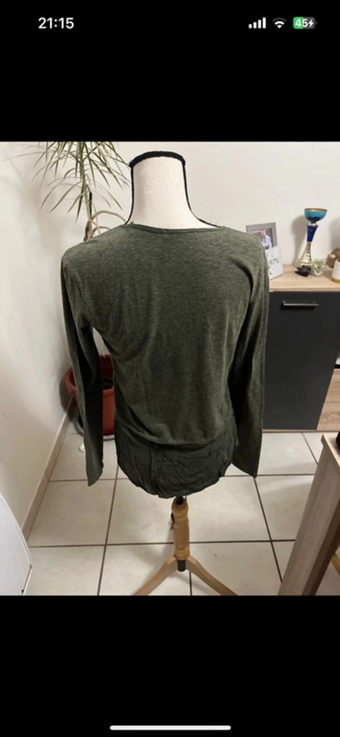 Blouse kaki Zara - photo numéro 2