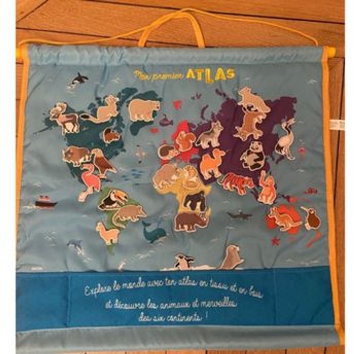 Mon premier atlas en tissus AUZOU puzzle - photo numéro 2
