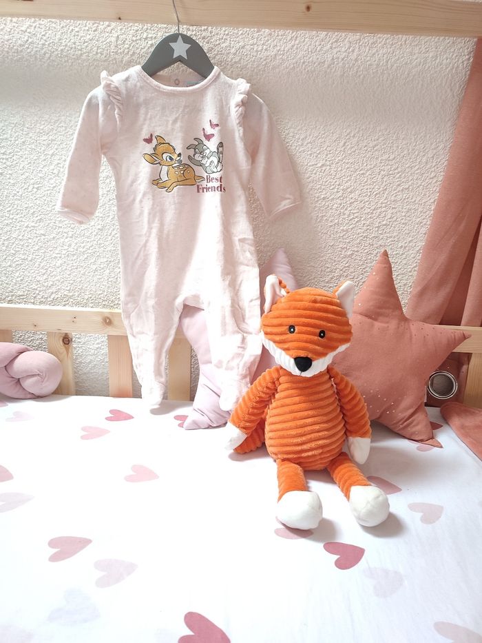 Pyjama une pièce bébé fille - Bambi et Panpan - 12 mois - Très bon état - Disney