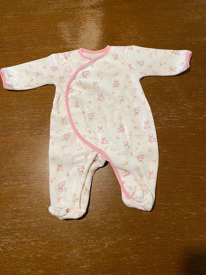 Pyjama blanc et rose