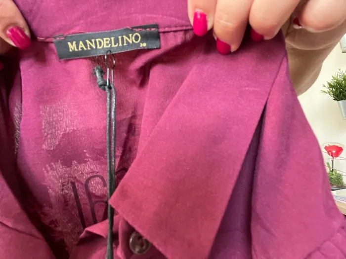 Robe bordeaux imprimée Mandelino - photo numéro 5