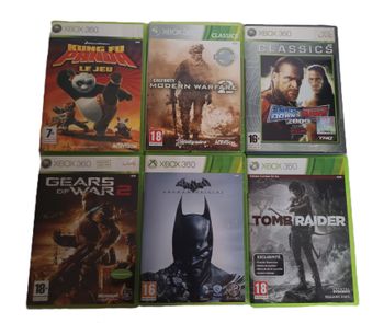 lot de 6 jeux Xbox 360 en bon état général