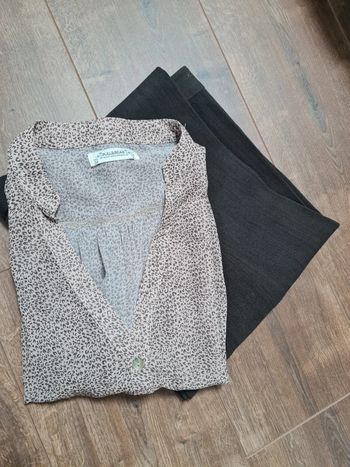 Tenue marron Haut imprimé T.S