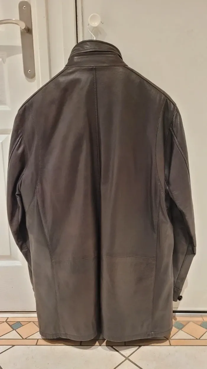 Manteau cuir marron doublure amovible - photo numéro 2