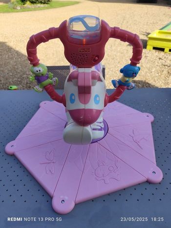 Zèbre tourni rebond rose