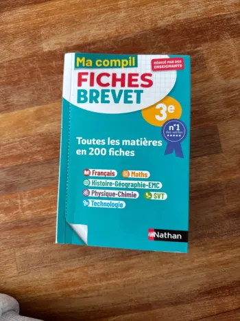Livre ma compile, fiche brevet, troisième