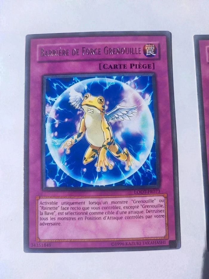 2 Cartes Yu-Gi-Oh! Barrière de force grenouille lodt-fr073 - photo numéro 2