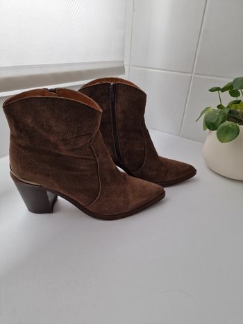 Boots en croûte de cuir