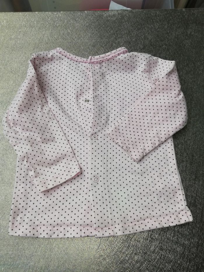 Tee-shirt manches longues rose 6 mois les bébés sont comme ça - photo numéro 4