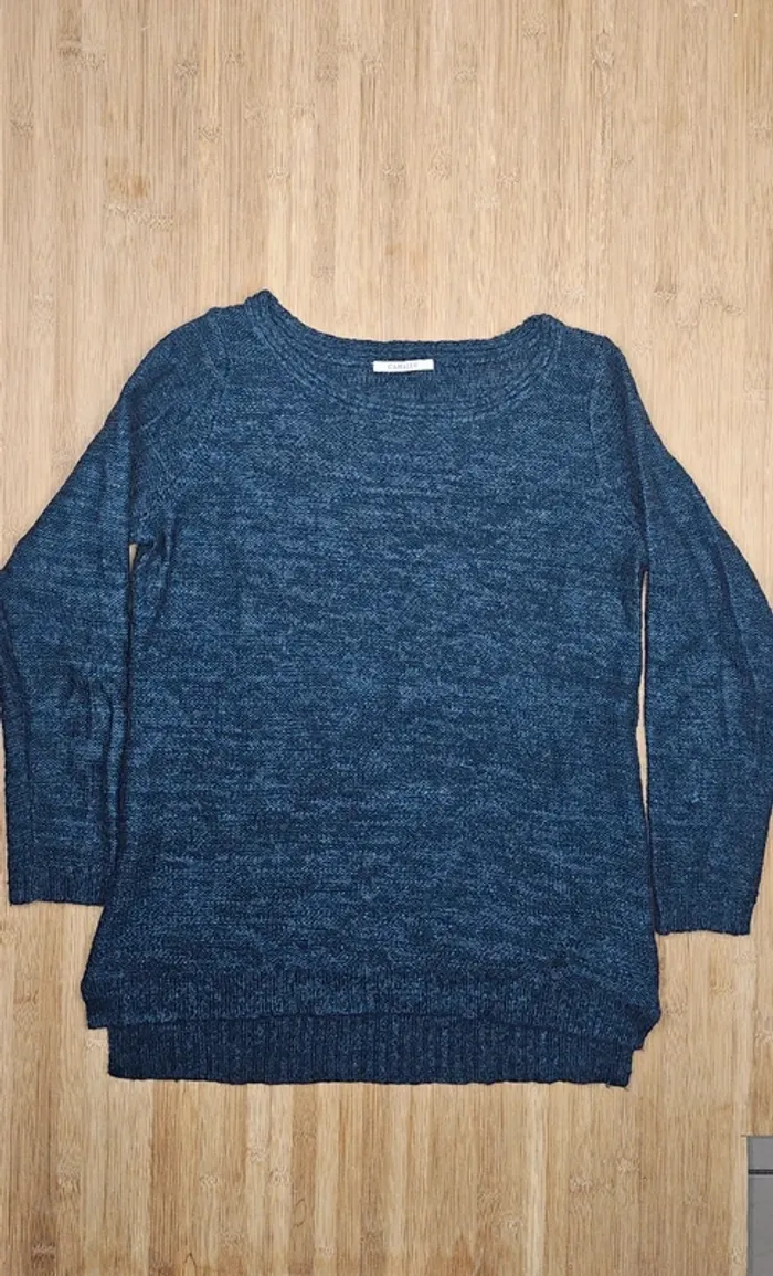 Pull en maille bleu chiné Camaïeu
T : T3/M - photo numéro 3