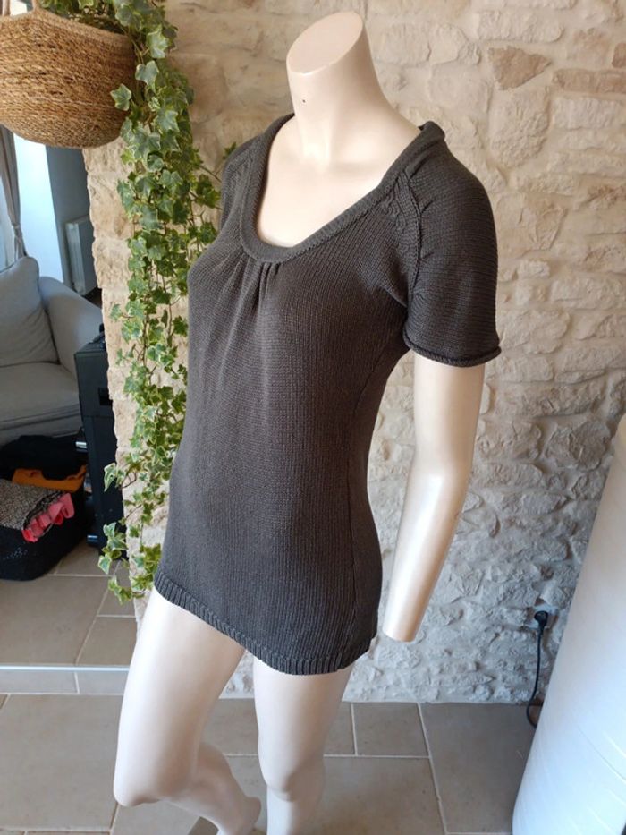 Haut, tee shirt en maille femme taille M Promod - photo numéro 4