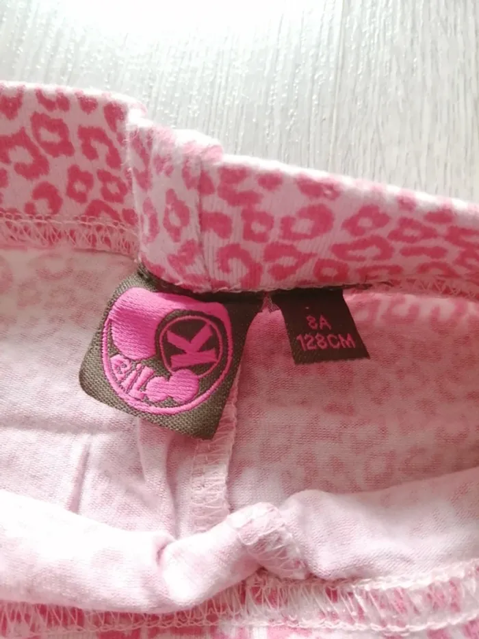 Legging rose clair motif léopard rose / eilook / (8ans) - photo numéro 3