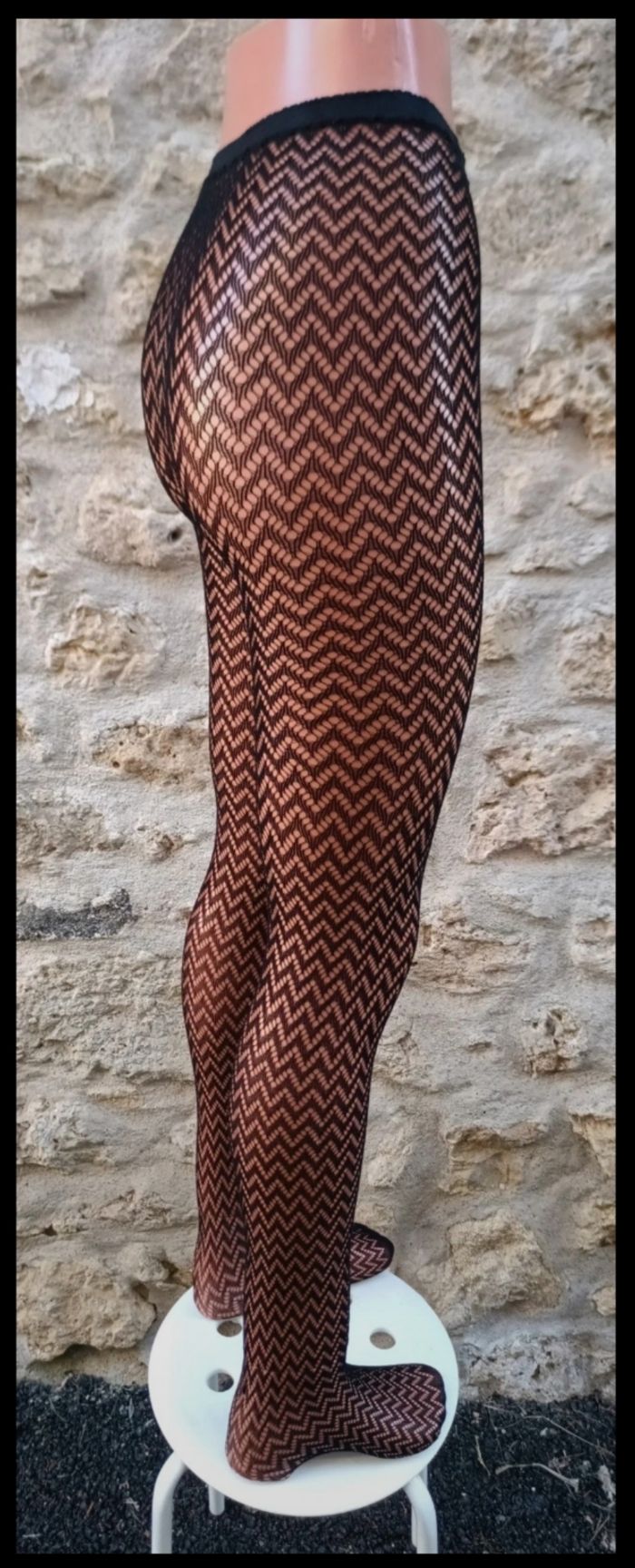 Collant résille motif fantaisie - photo numéro 4