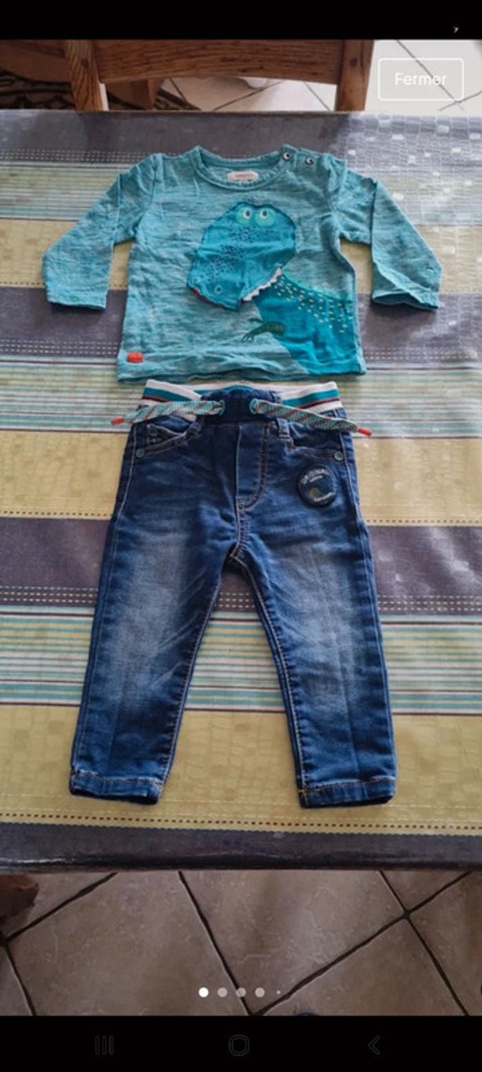 Ensemble Dinosaure Catimini 12 mois