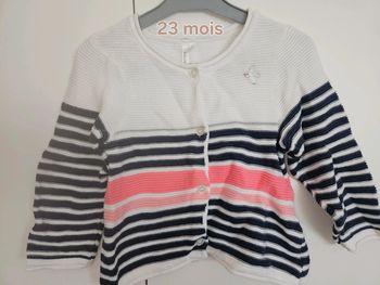 Gilet Orchestra blanc à rayures – 23 mois (86 cm)