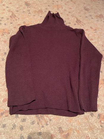 pull col roulé bordeaux 12 ans