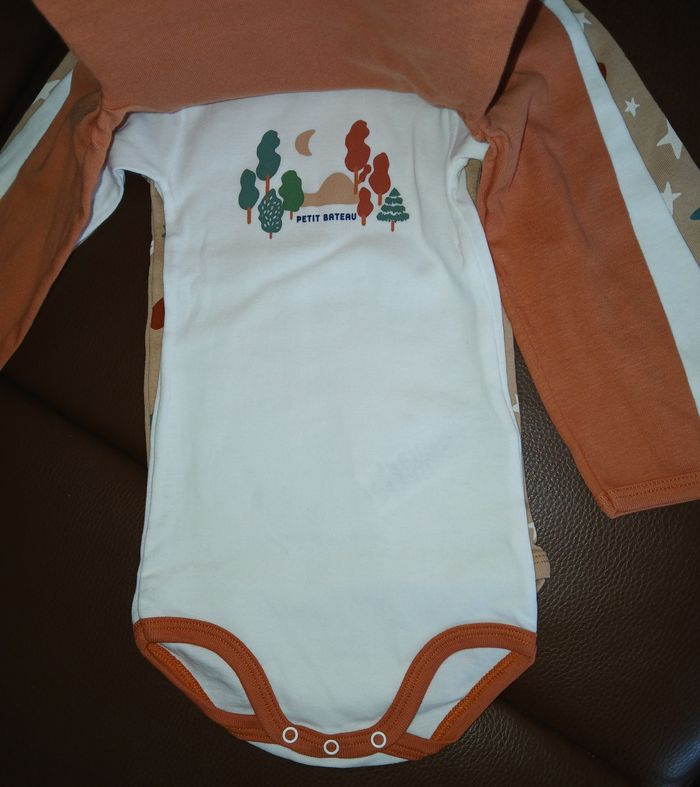 lot de 3 bodies garcon petit bateau 18 mois 81 cm - photo numéro 3