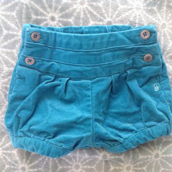 Short Okaidi bleu - 3 mois