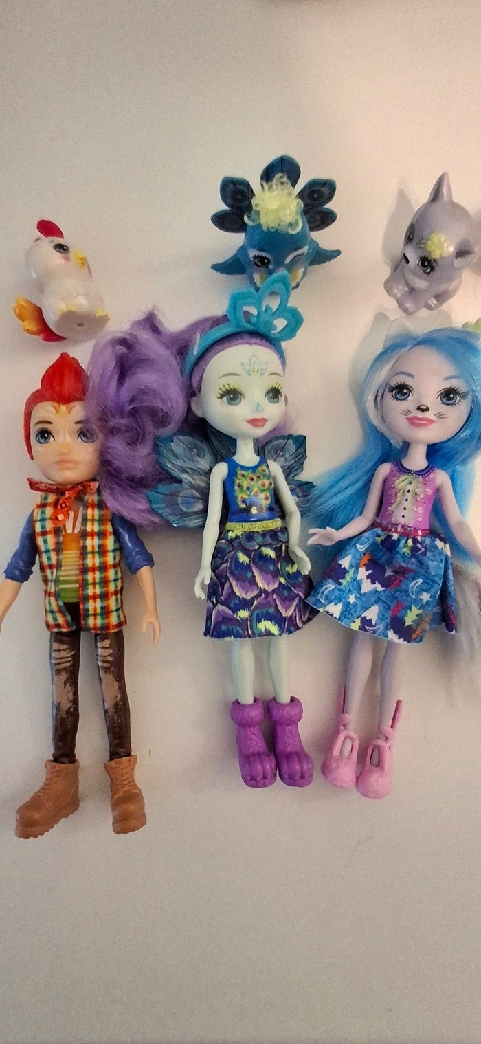 lot de 3 poupées enchantimals