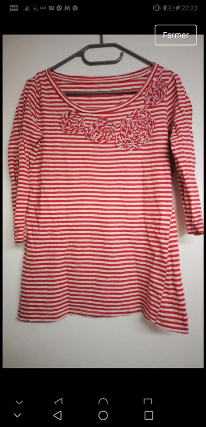 Marinière rouge et blanche