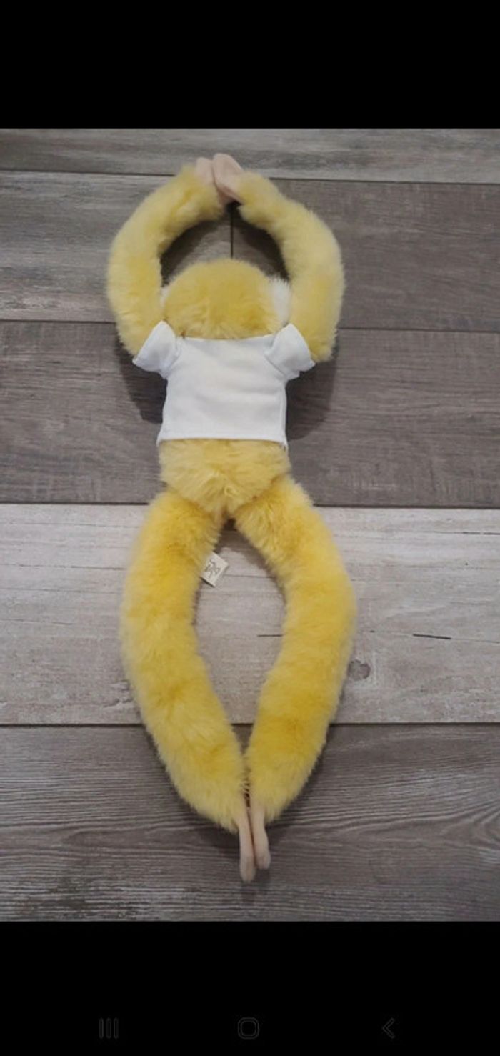 Peluche singe jaune - I love NY - 64 cm - photo numéro 7