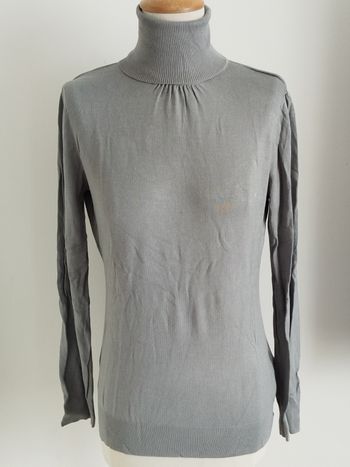 Pull à col roulé gris Camaïeu taille 40 