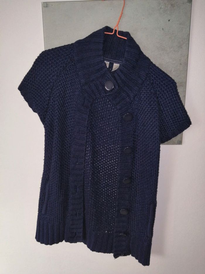 Gilet violet à boutons - photo numéro 4