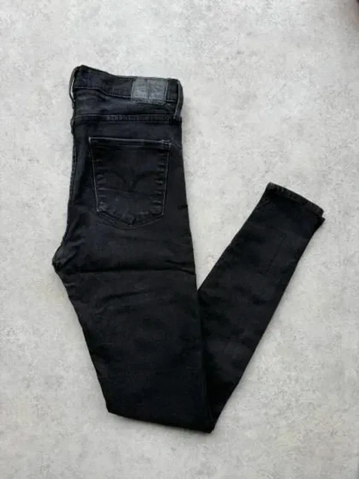 Jeans Levi's 720 W30 FR40 L32 coupe skinny noir Femme Women pan563b