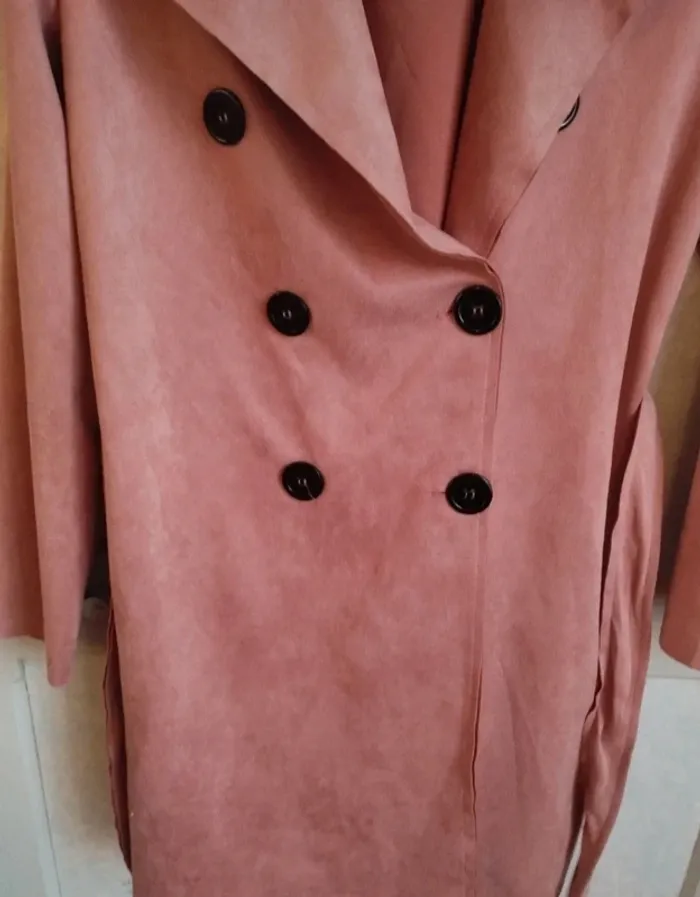 Trench parka rose taille L kaos Anderlues bella - photo numéro 4