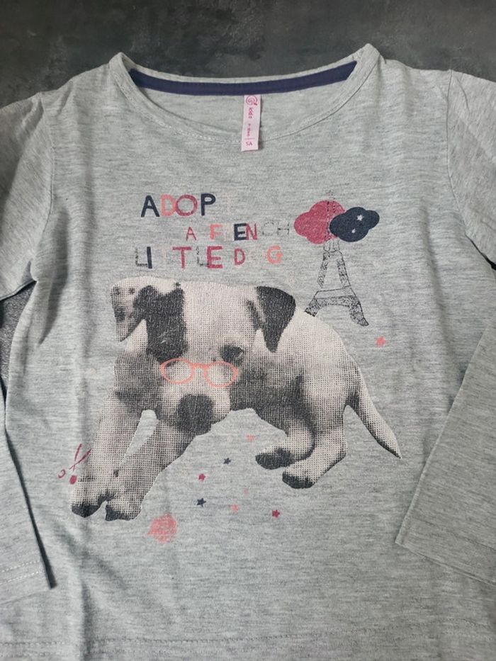 Lot 11 t-shirts manches longues fille 5 ans très bon état - photo numéro 7