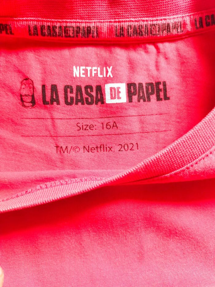 T-shirt  La casa de papel Netflix 16 ans 100% coton - photo numéro 4